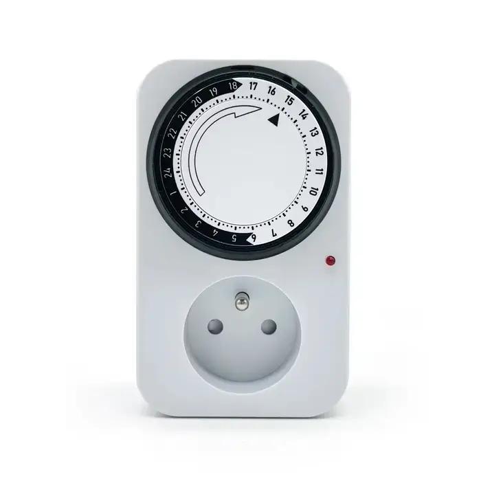 Minuteur mécanique pour prise allemande ou française, cycle 24 heures, interrupteur automatique, pri