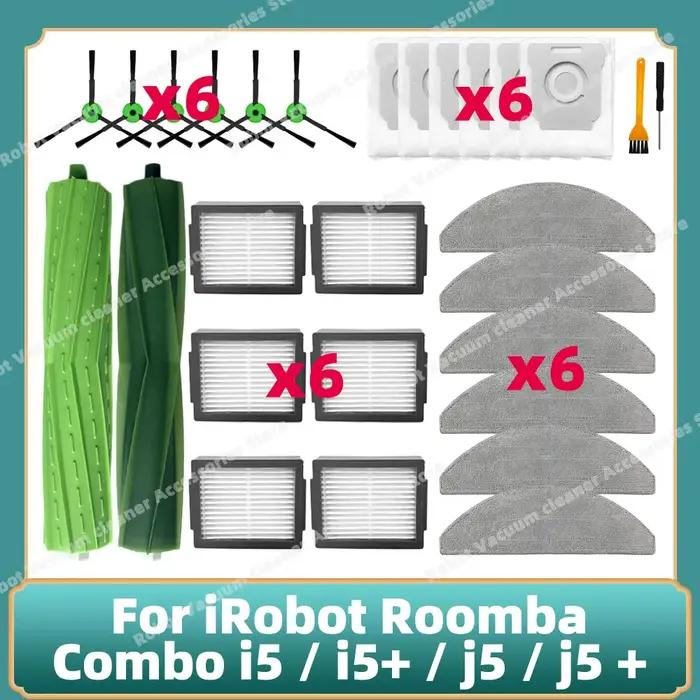 Pièces d'aspirateur Roomba Combo i5 i5+ j5 j5+ filtre HEPA brosses latérales couleur variée pour une maison propre et esthétique