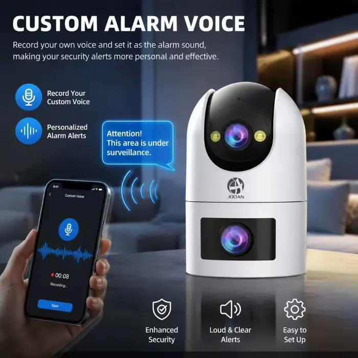 Jooan WiFi caméra de Surveillance double objectif 4K 8MP HD