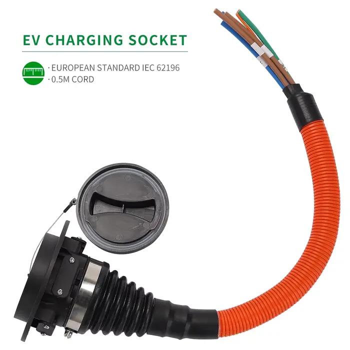 Prise de charge EV Type2 32A monophasée IEC 62196-2