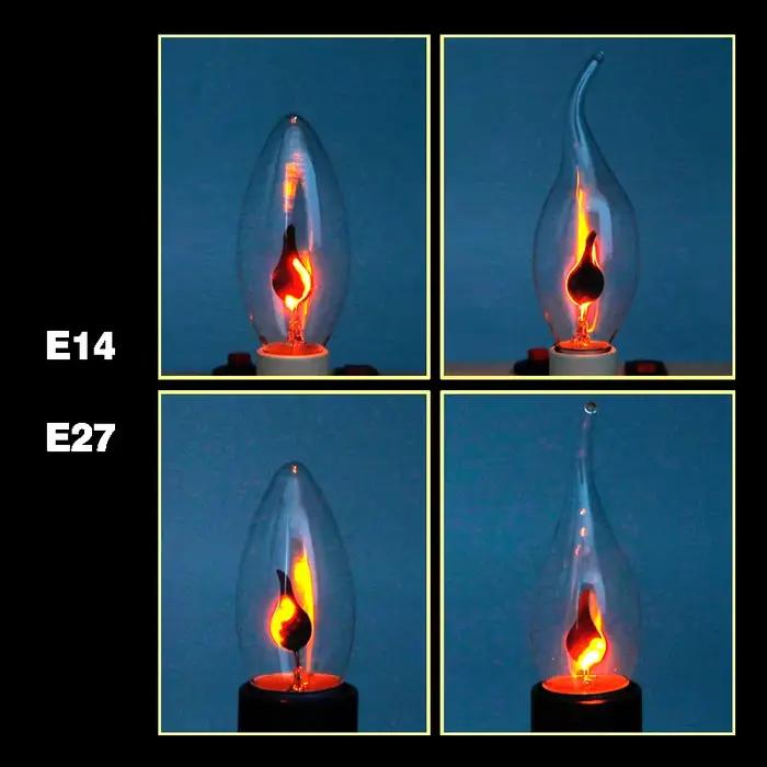 Ampoule de bougie LED E14 E27, ac 220v, émulation Edison, éclairage Vintage, décoration de maison