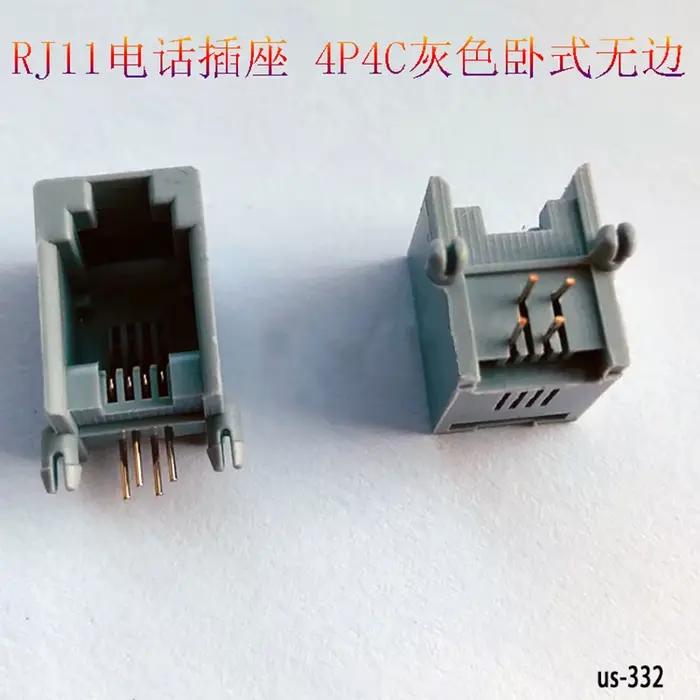 Connecteur de prise téléphonique RJ11 RJ12 RJ45, 10 pièces, prise femelle Wifi 2 broches 4 broches 6