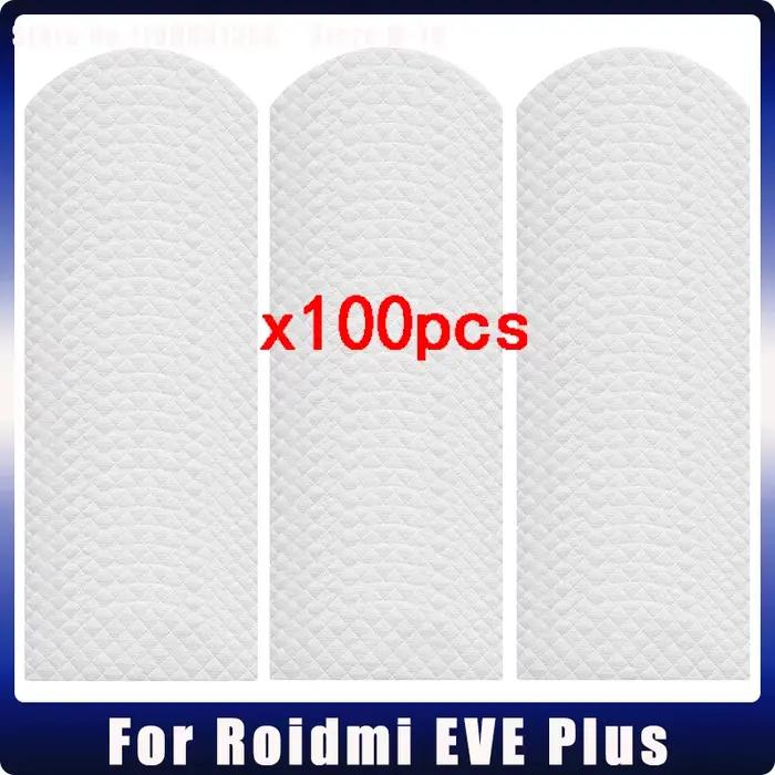 Tampons de chiffon jetables pour aspirateur robot Xiaomi Roidmi EVE Plus, 100 pièces, accessoires en