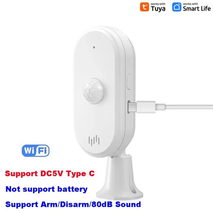 Détecteur de mouvement PIR Tuya WiFi Smart Home Sécurité Protection Intérieure Extérieure Occasions Spéciales Blanc Bleu Clair