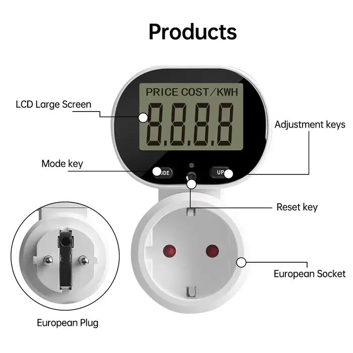 Compteur d'énergie wattmètre 16A énergie consommation