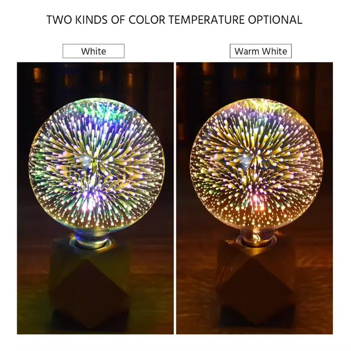 Ampoule G125 G80 E27, lumière de nuit, effet de feux d'artifice, lampe de table, ampoule décorative, lampe de chevet, décoration de la maison, Luminaria 110V 220V