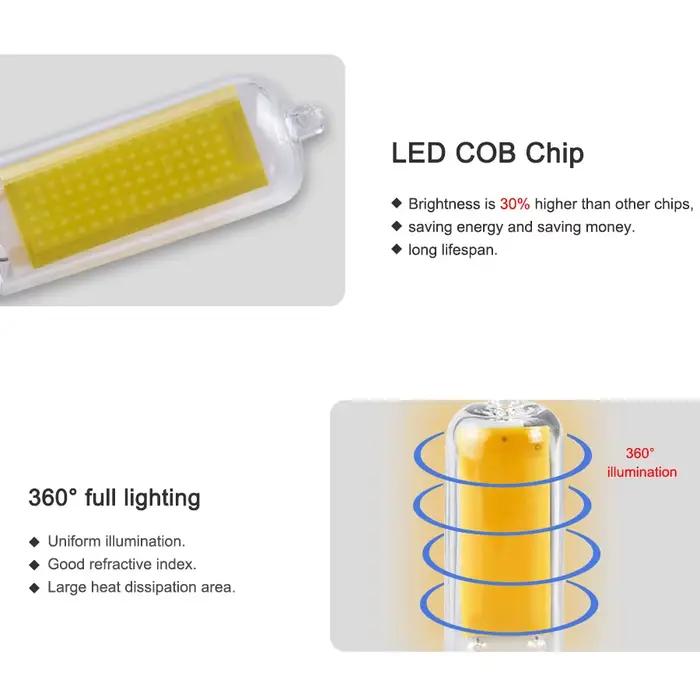 5 pièces G9 ampoule LED 220V 5W 7W 10W sans scintillement COB lampe à LED verre blanc froid/blanc ch