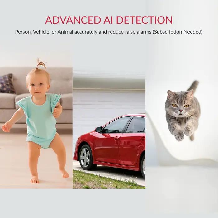 YI Pro Kits 2K caméra de sécurité à domicile Wi-Fi IP système de Surveillance intelligent avec Vision nocturne bébé moniteur
