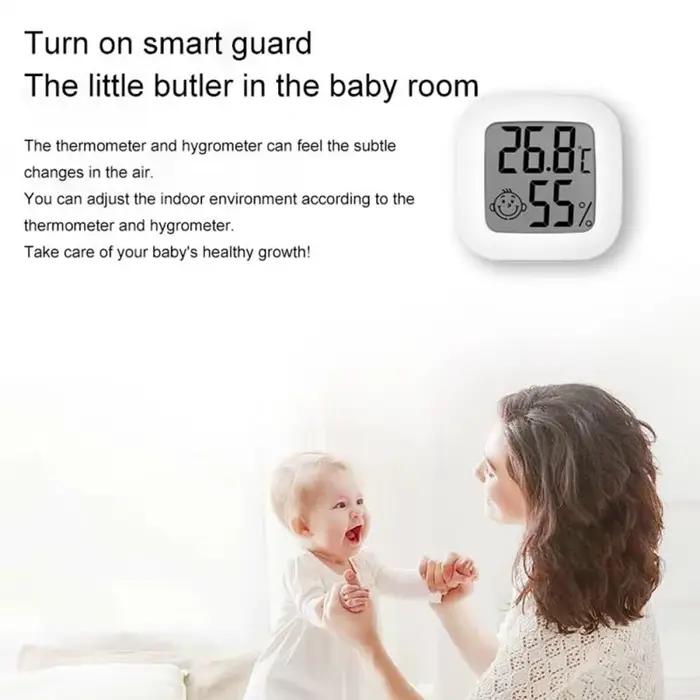Thermomètre et Hygromètre Numérique LCD Portable pour Intérieur Surveillance de Température et Humidité Maison Bureau Salon Salle de Bain Occasions Spéciales