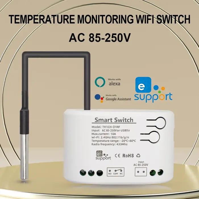 EWelink commutateur intelligent TH16 10A Thermostat surveillance de la température