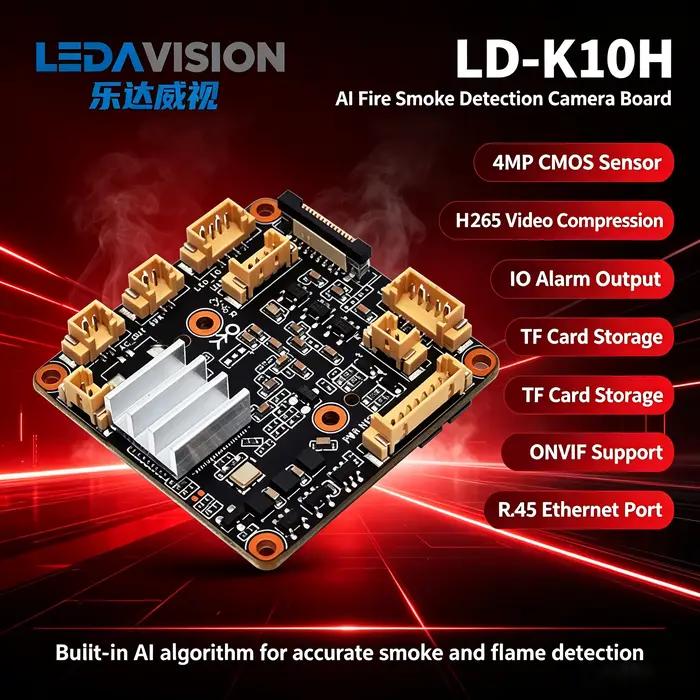 Module de caméra IP de détection de fumée et d'incendie 4MP SSC37X CMOS