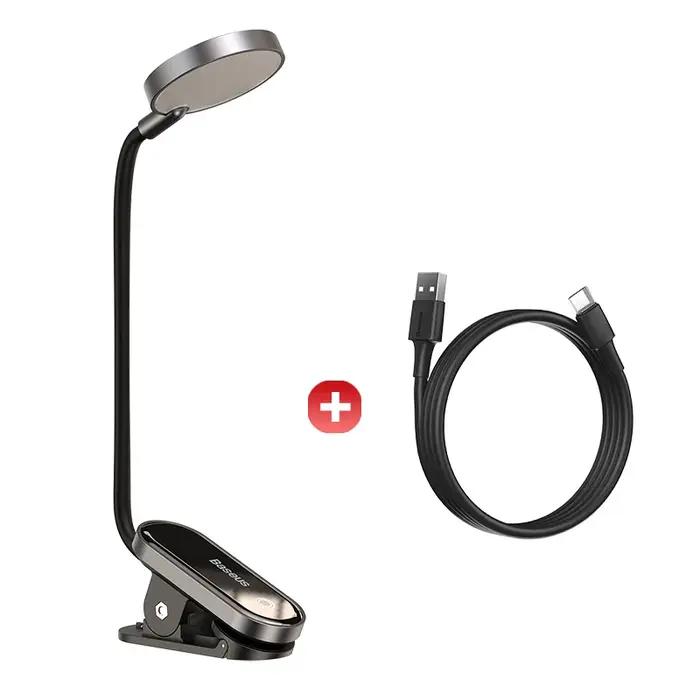 Baseus LED pince lampe de Table réglable en continu sans fil