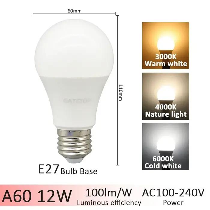 Ampoule LED à base E27 B22 3 couleurs réglables 121V-240V pour chambre création ambiance lumineuse durable écoénergétique occasions spéciales