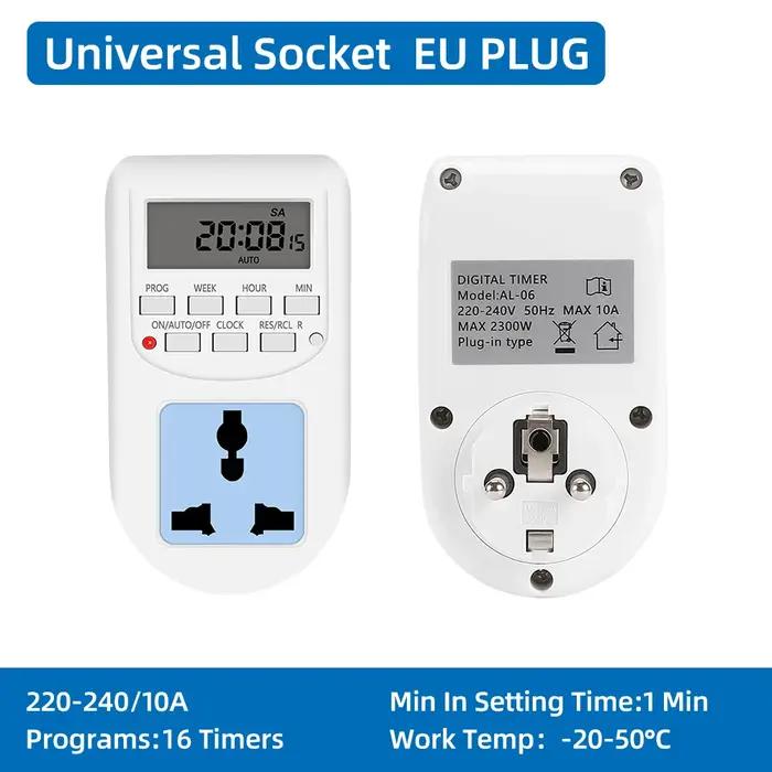 Minuterie numérique électronique 12/24 heures