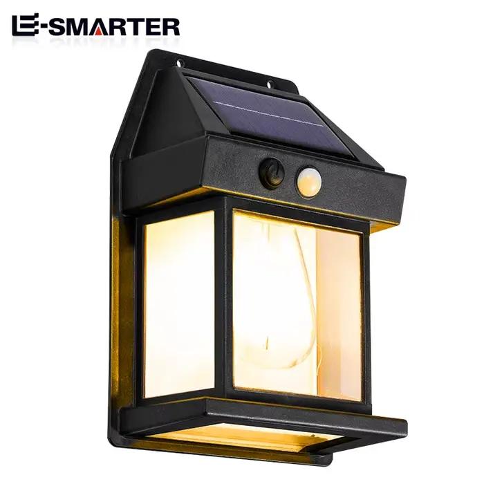 Puissante lampe murale solaire lumineuse capteur de mouvement LED lumière