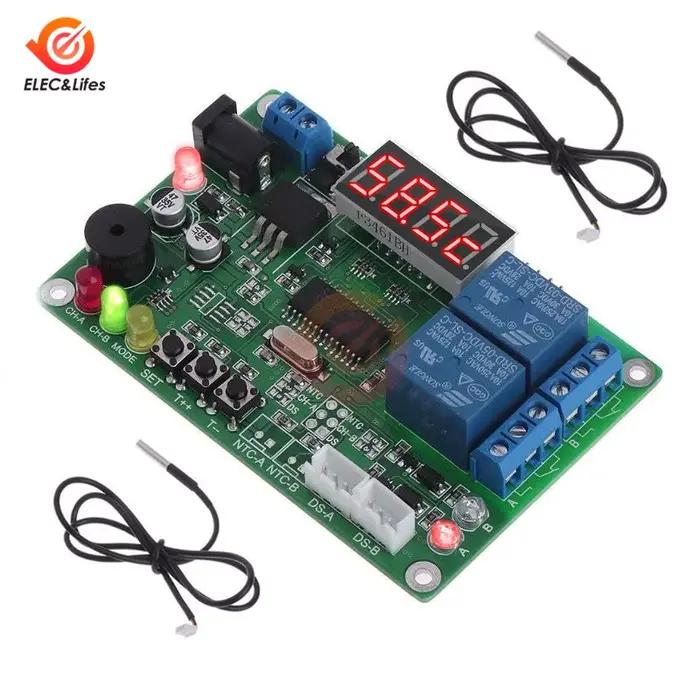 Régulateur de température intelligent numérique LED, haute précision, thermostat avec 2 sondes, refr