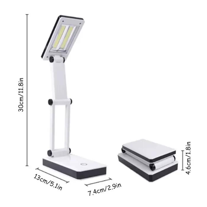 Lampe de bureau pliable lampe de lecture compacte 120Lumens COB lampe de Table USB/alimenté par batt
