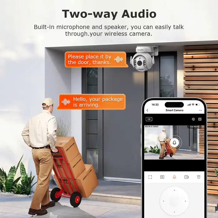 Mini Caméra de permission Extérieure PTZ IP WiFi TUYA