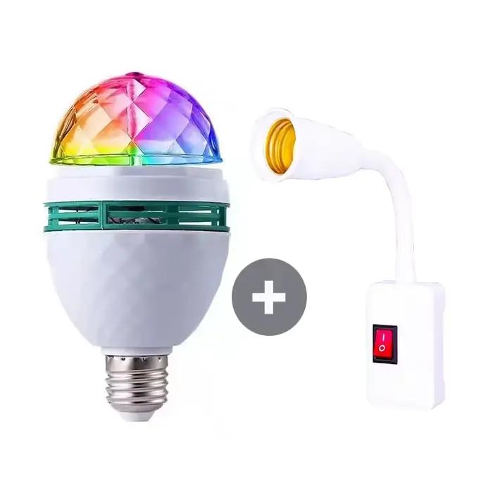 Multicolore effet de scène éclairage atmosphère rotative E27 ampoule automatique Disco KTV DJ boule magique Lampe danse maison fête