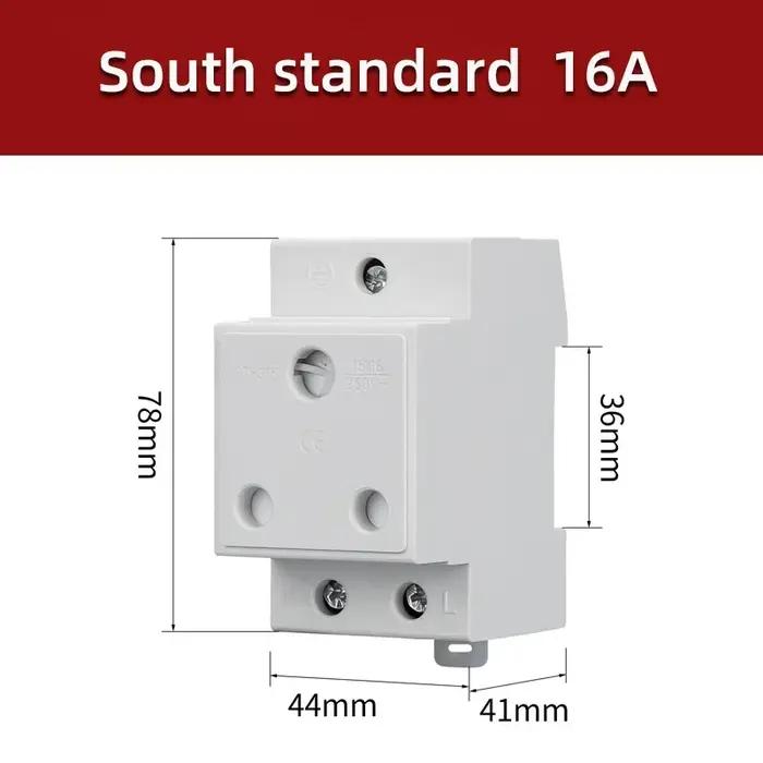 Prise modulaire standard UK US EU Afrique du Sud sur rail DIN 16A250V