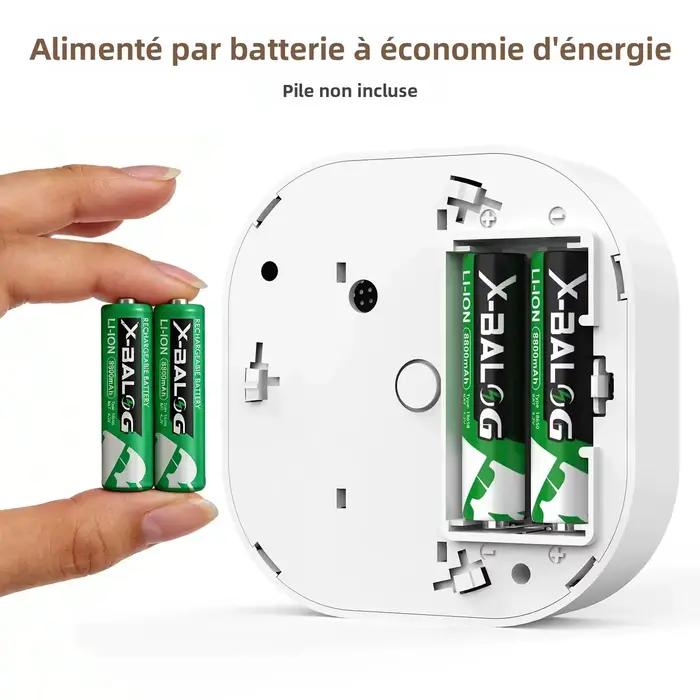 Détecteur de fumée intelligent autonome avec alarme sonore et lumineuse pour la maison