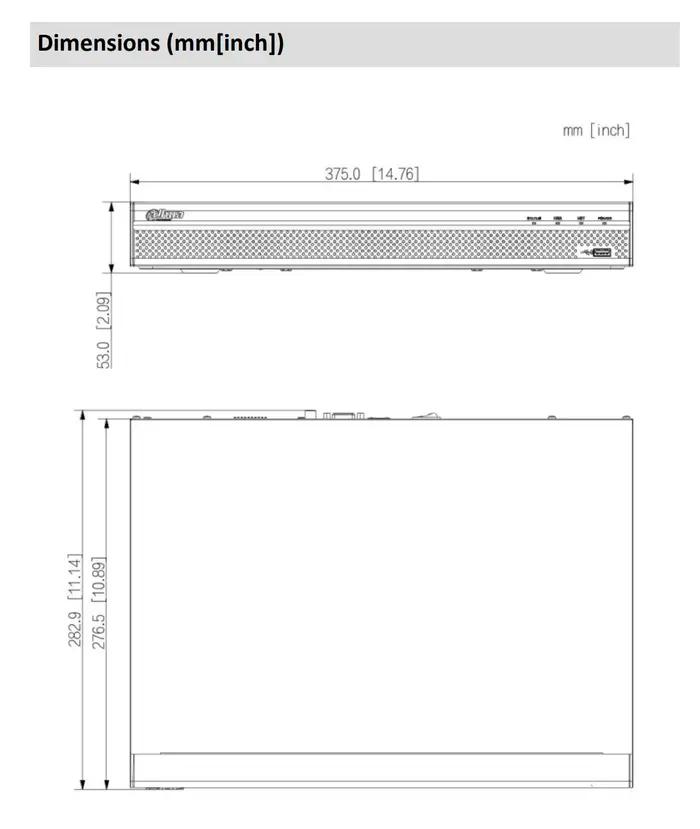 Dahua Original NVR4208/16/32-4KS3 8CH/16CH/32CH 1U 2HDDs Lite enregistreur vidéo réseau prend en charge la caméra 12M et EPTZ
