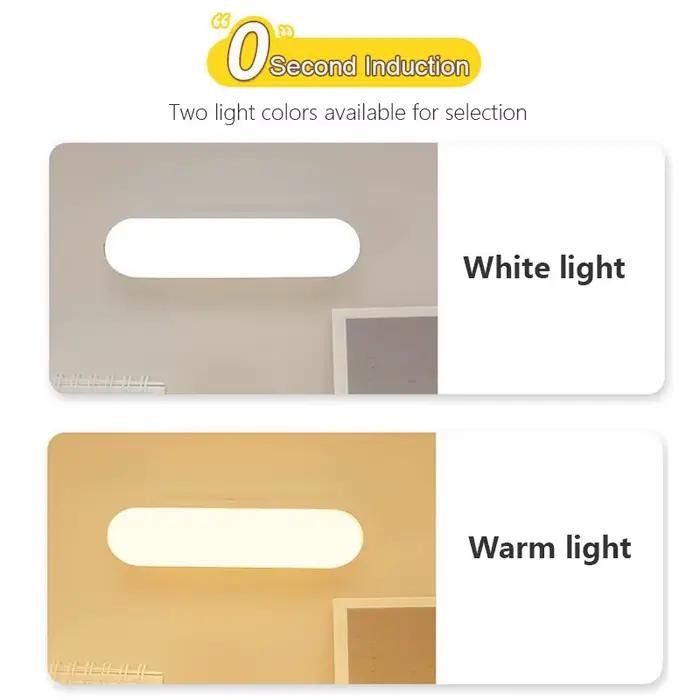Veilleuses sans fil LED capteur de mouvement lampe USB Rechargeable magnétique pour armoire chambre placard cuisine allée Tube détecteur ampoule