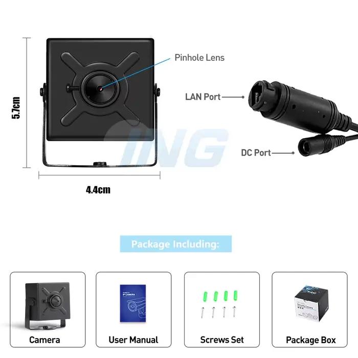 Caméra de surveillance intérieure IP POE REVOTECH Mini Pinhole 3