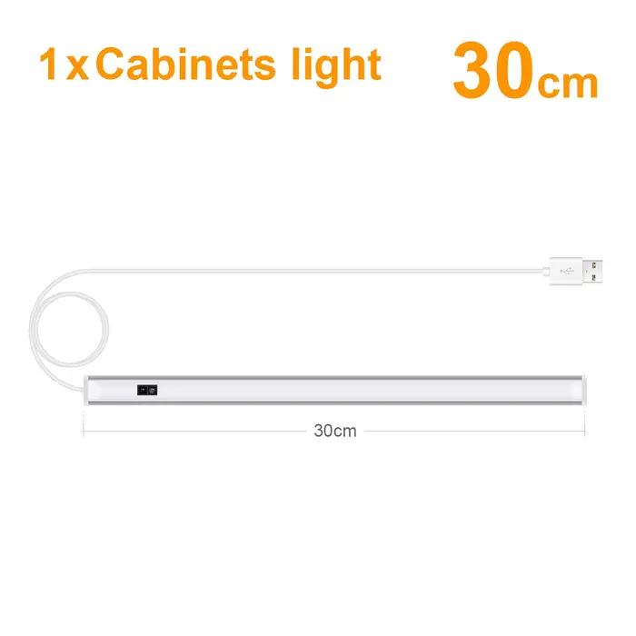 Barre lumineuse LED avec interrupteur à gâchette sans contact à onde manuelle, éclairage sous le com