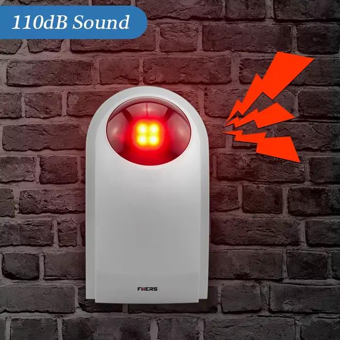 Fuers-Sirène flash J008 pour système d'alarme de sécurité domestique