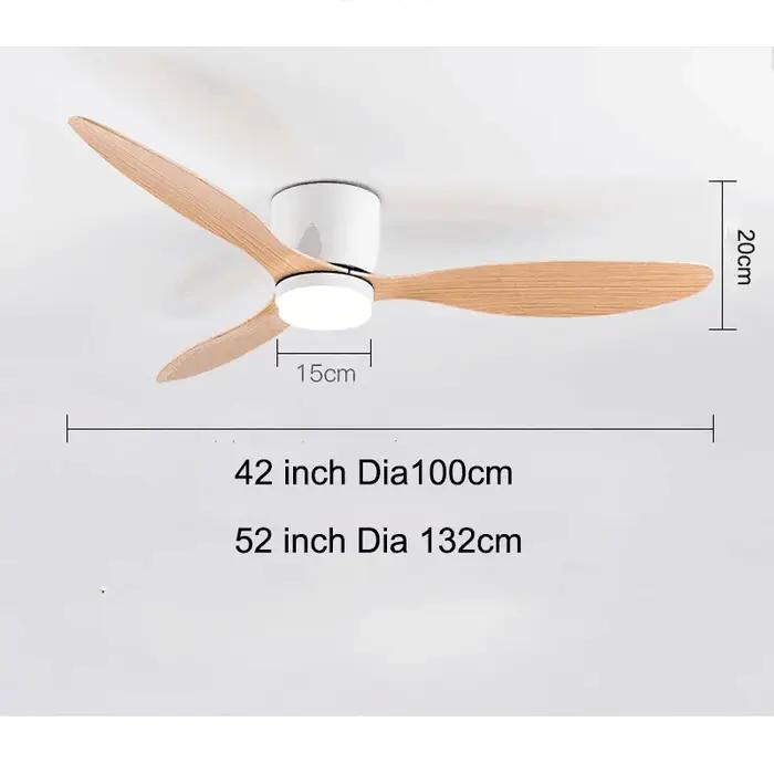 Ventilateur de plafond LED moderne sans lumières moteur à courant continu 6 vitesses ventilateurs de