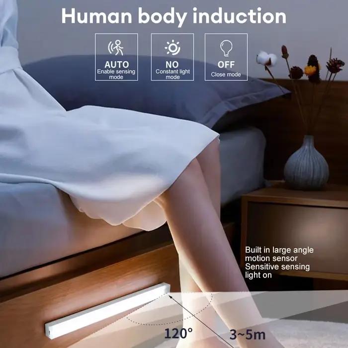 LED détecteur de mouvement lumière sans fil LED veilleuse Type C