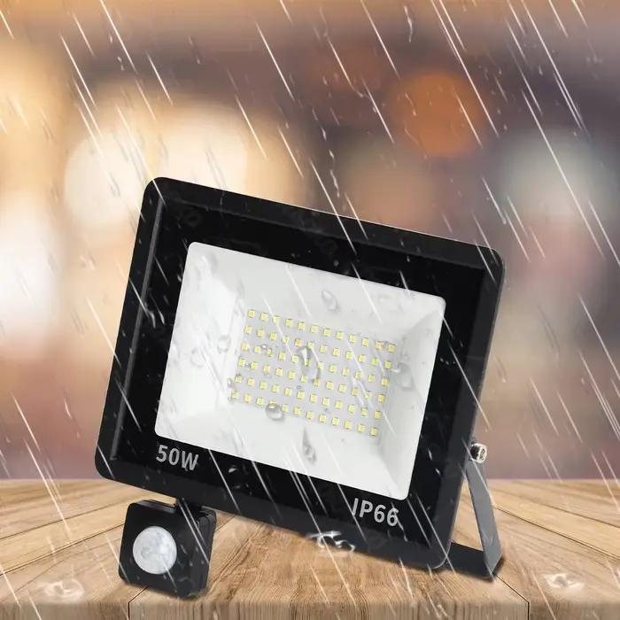 Projecteur LED extérieur étanche avec détecteur de mouvement 10W 20W 30W 50W 100W 220V – Lumière de sécurité et phare