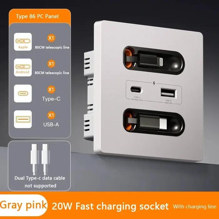 Prise intelligente universelle avec ligne de Charge 20W