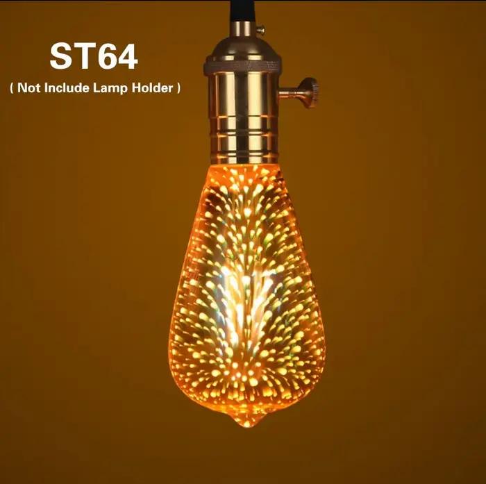Ampoule G125 G80 E27, lumière de nuit, effet de feux d'artifice, lampe de table, ampoule décorative, lampe de chevet, décoration de la maison, Luminaria 110V 220V