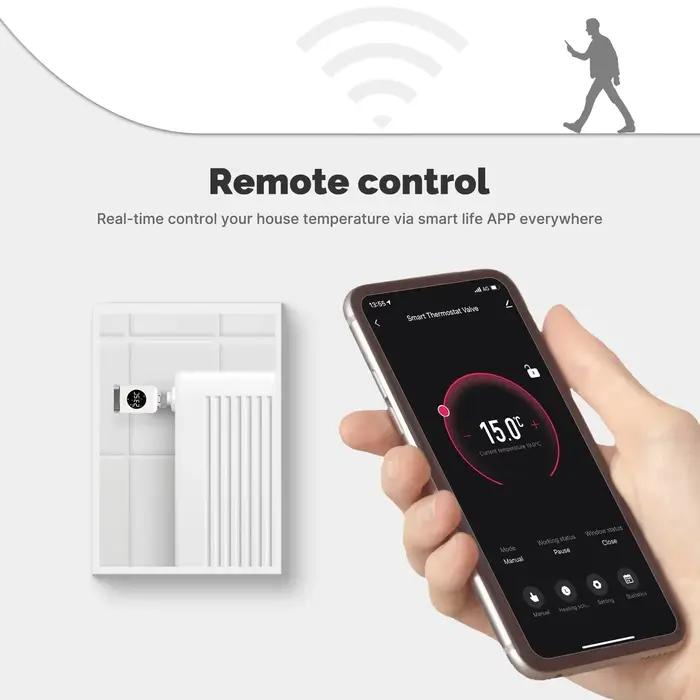 MOES – vanne de radiateur thermostatique intelligente Wifi/Zigbee