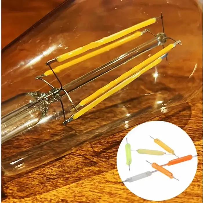 10 pièces 3V COB LED céramique Filament Edison ampoule