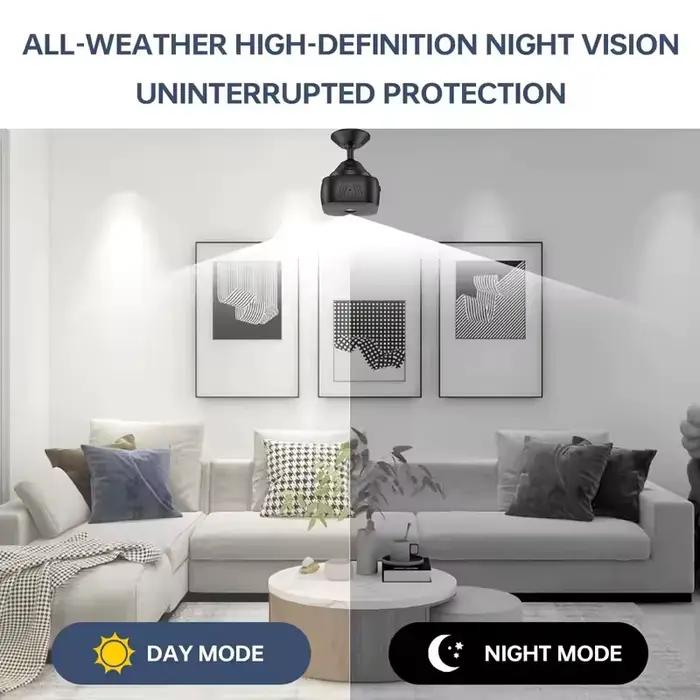Caméra de sécurité 4K Mini Vision nocturne polychrome