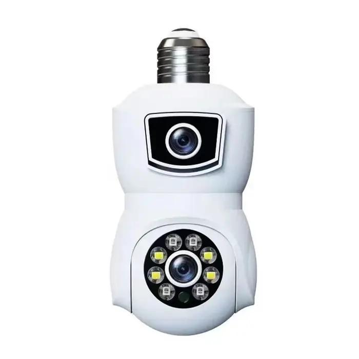 8MP E27 ampoule WiFi caméra double objectif