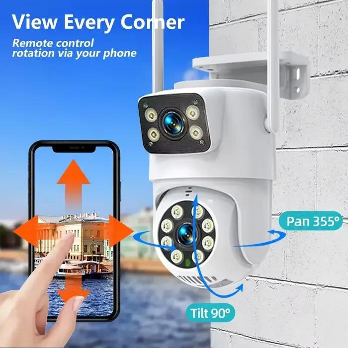 Caméra IP ANSVICAM Tuya 4K 8MP HD Box Double Objectif pour Surveillance Intérieure et Extérieure Vision Nocturne Couleur et Infrarouge Surveillance Professionnelle Occasions Spéciales