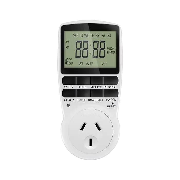 Minuterie numérique électronique programmable, minuterie de cuisine, prise UE, US, FR, UK, AU, 220V,