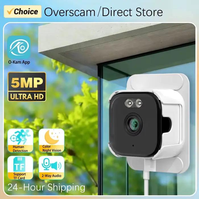 O-Kam Pro 5MP double bande Mini caméra IP fenêtre sans fil Installation facile réseau sécurisé lumiè