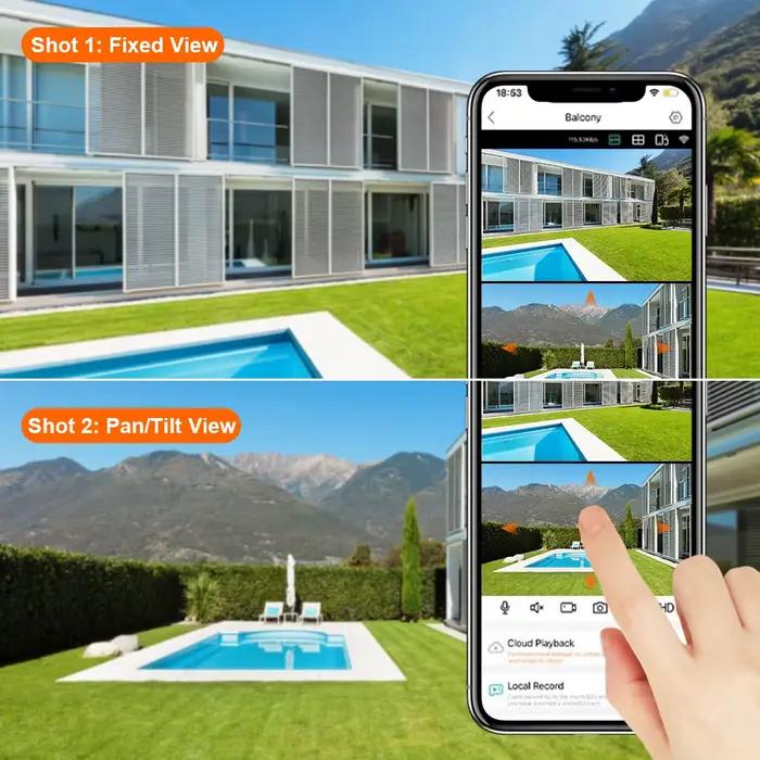 Caméra Wifi PTZ 8MP 4K avec double objectif