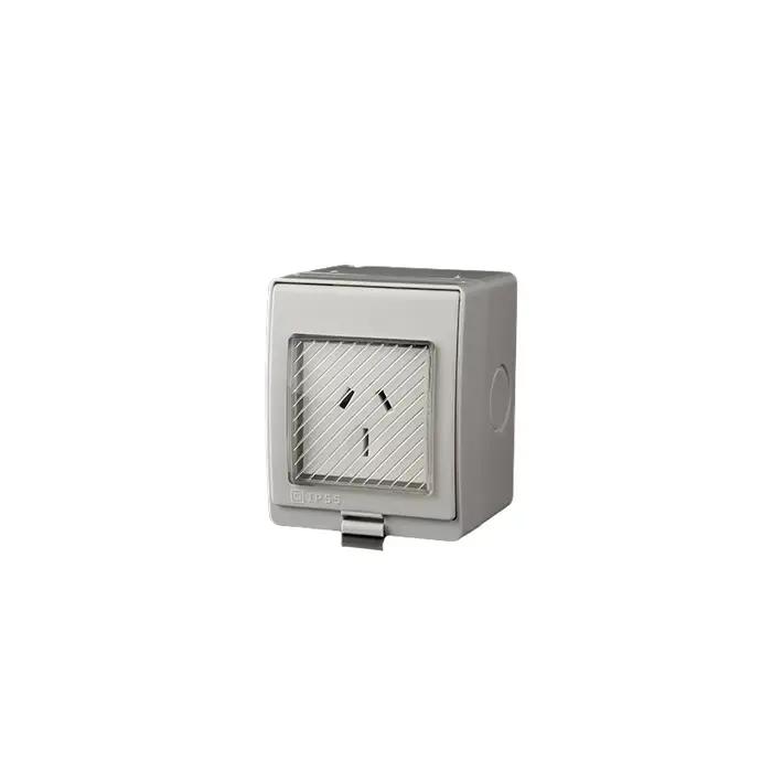 Prise étanche Standard australienne IP55 extérieure 16A 250V 1 Gang AU prise murale anti-poussière é