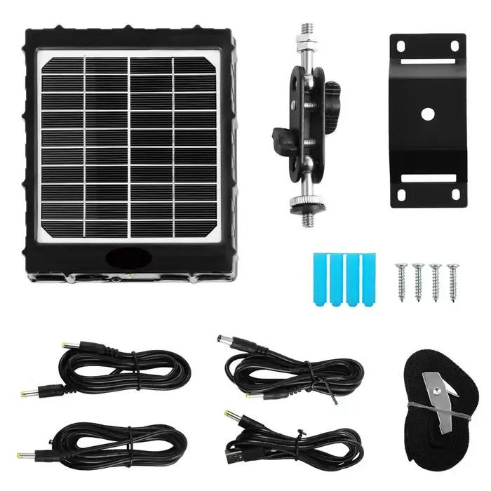 Panneau solaire de caméra de sentier avec 3W 8000mAh 5V 12V 9V 6V
