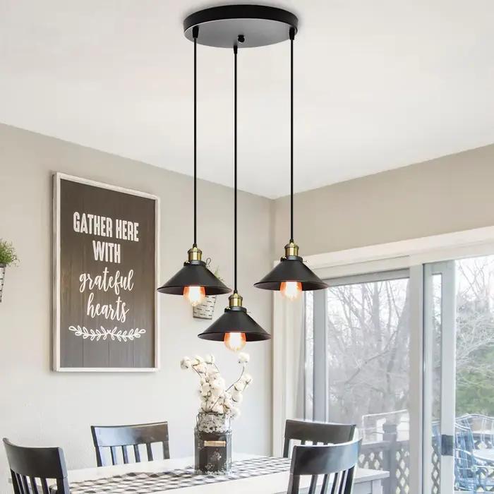 Vintage suspension Loft rétro lustre suspension lampe E27 Base industrielle suspension Edison éclair