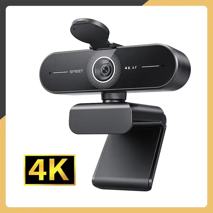 Webcam EMEET C60E 4K Ultra HD Autofocus Caméra pour Visioconférences Streaming Appels Vidéo Occasions Spéciales