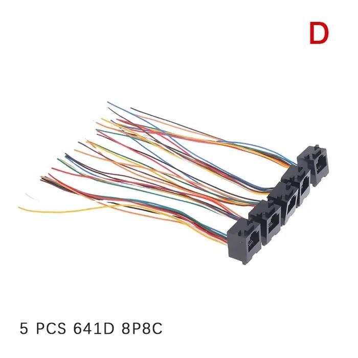Connecteur de prise femelle téléphonique avec fil