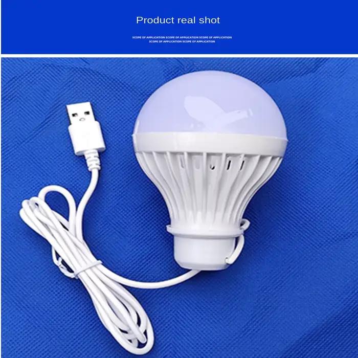 Ampoule USB LED DreammingLighting Boule 925 Lumens Blanc Froid Portable Mini Lampes Camping Lecture Bureau Randonnée Jardin Occasions Spéciales