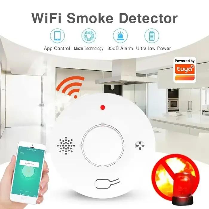 Tuya WiFi Zigbee détecteur de fumée Protection incendie